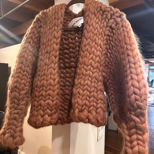 Hope Macaulay Chunky Knit Jacket in Brown